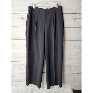 Express Super‎ High Rise Womens Cropped Trouser Black Pleated Petites 14 New